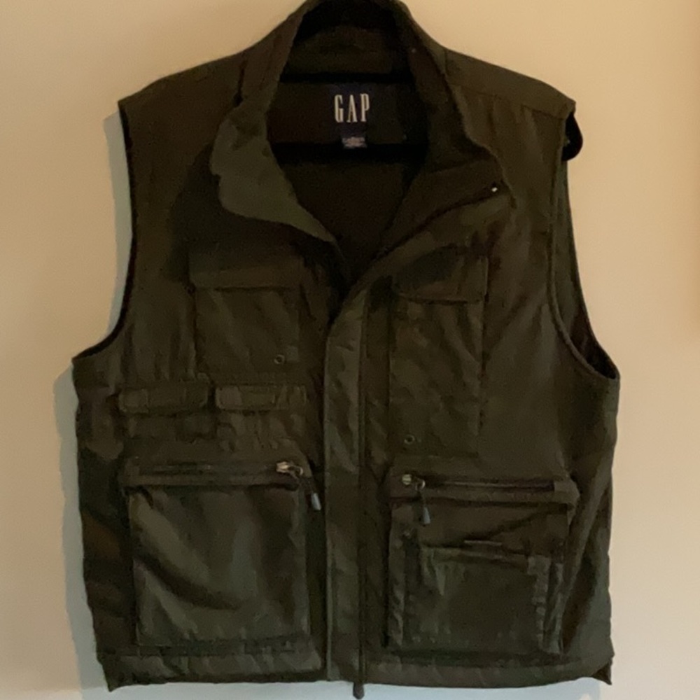 Gap Utility Deep Green Vest Like New